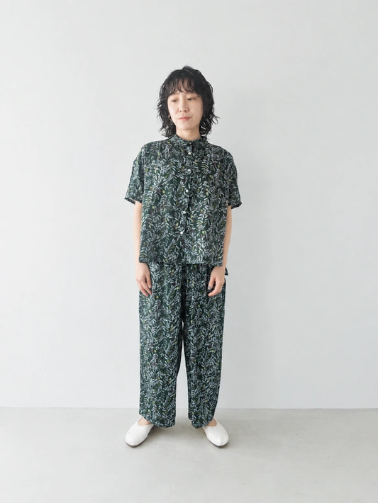 オーガニックコットンワイドパンツ 「OLIVE」