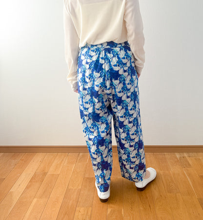 オーガニックコットンワイドパンツ　「Swan」