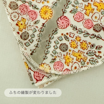 オーガニックコットンサテンのハンカチ「FLOWER」