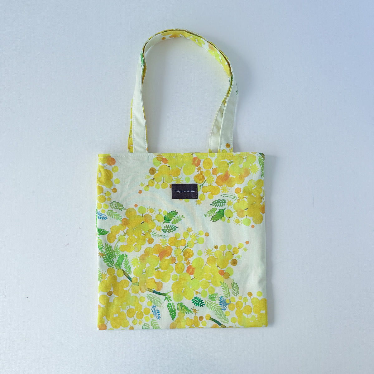 Watercolor horizontal pouch for small items, "Mimosa"