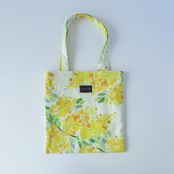 Watercolor horizontal pouch for small items, "Mimosa"
