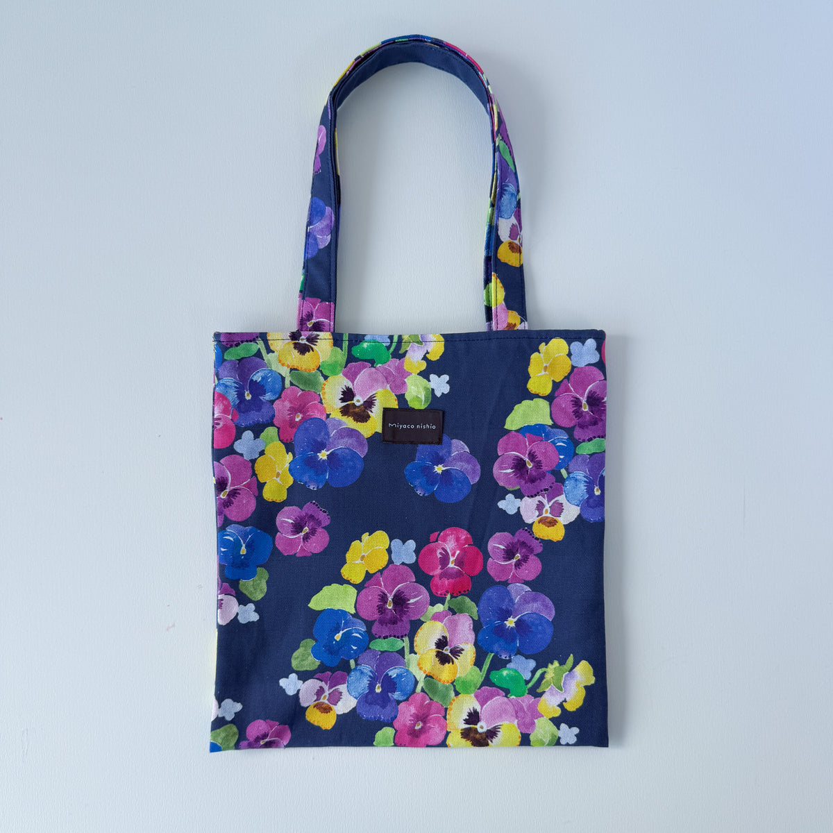 Watercolor horizontal pouch for small items, "Mimosa"