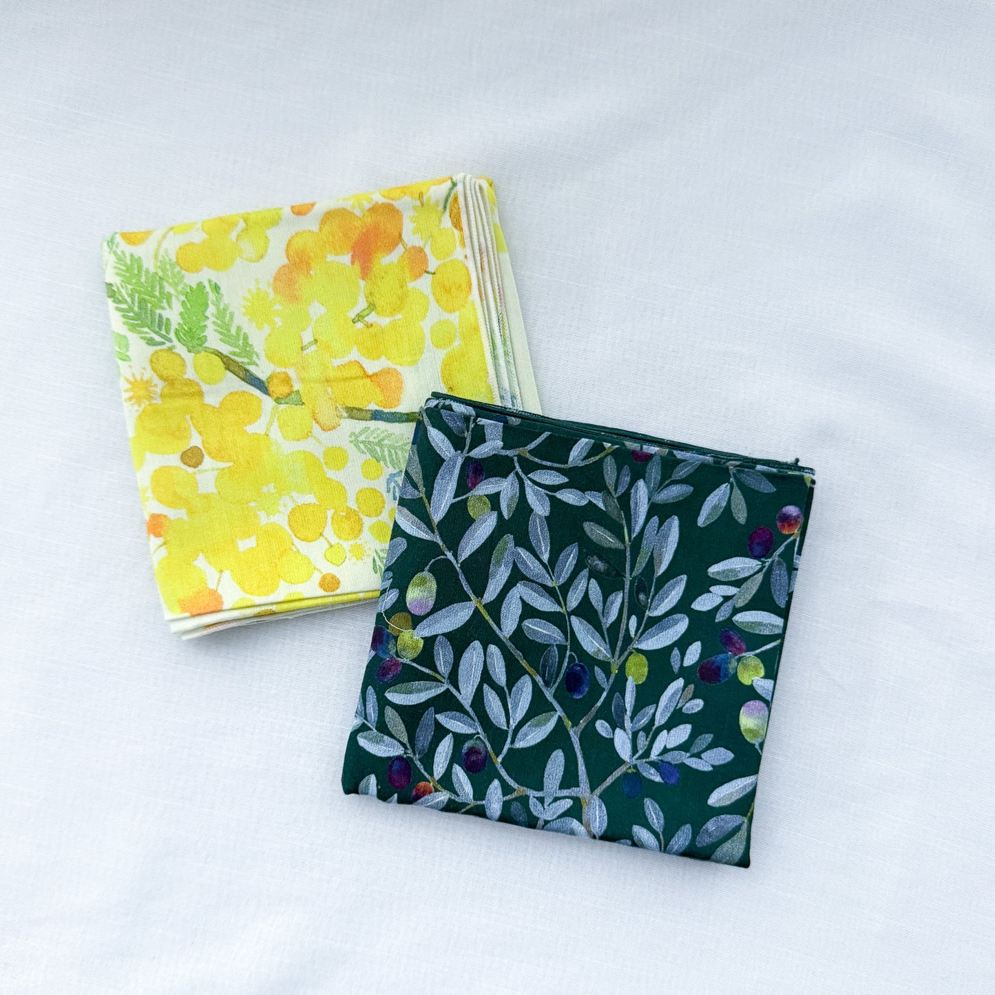 Organic Cotton Sateen Handkerchief "FLOWER"