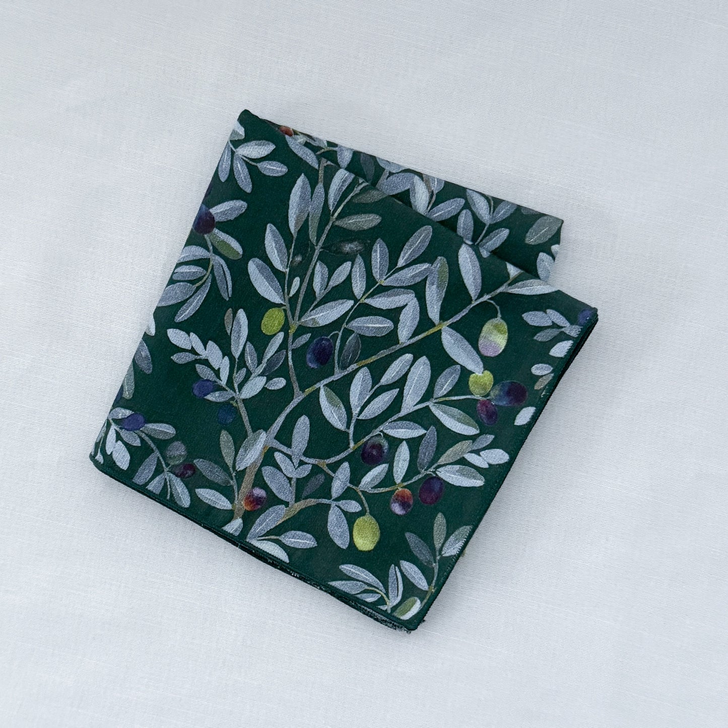 Organic Cotton Sateen Handkerchief "FLOWER"