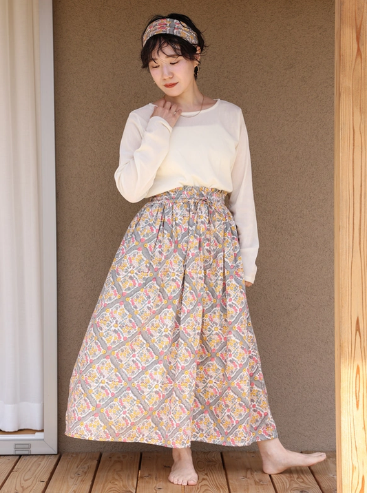 オーガニックコットンスカート 　「FLOWER」