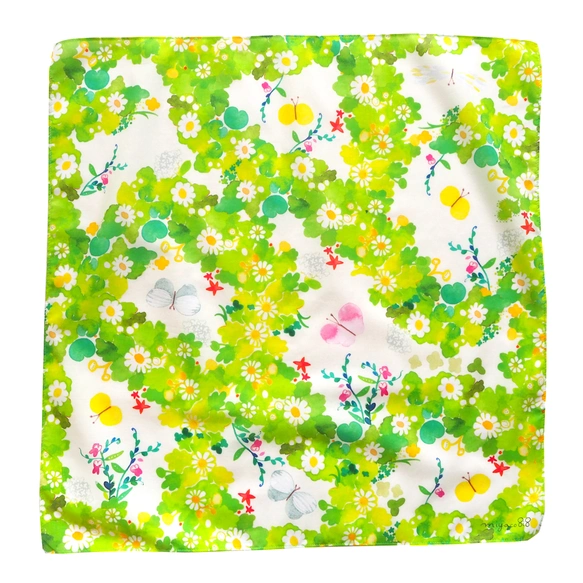 "Uraraka" Watercolor Handkerchief, also usable as a scarf