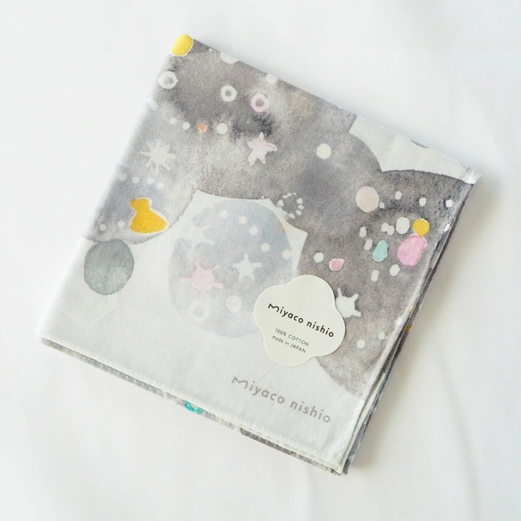 "Star Sand" Watercolor Handkerchief that Doubles as a Scarf