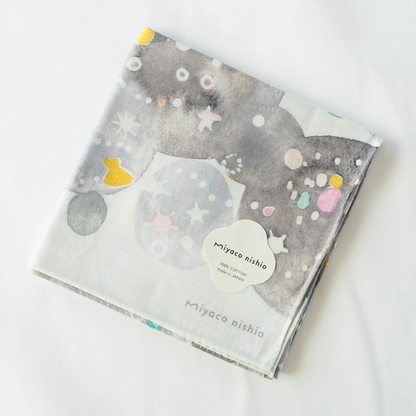 "Star Sand" Watercolor Handkerchief that Doubles as a Scarf