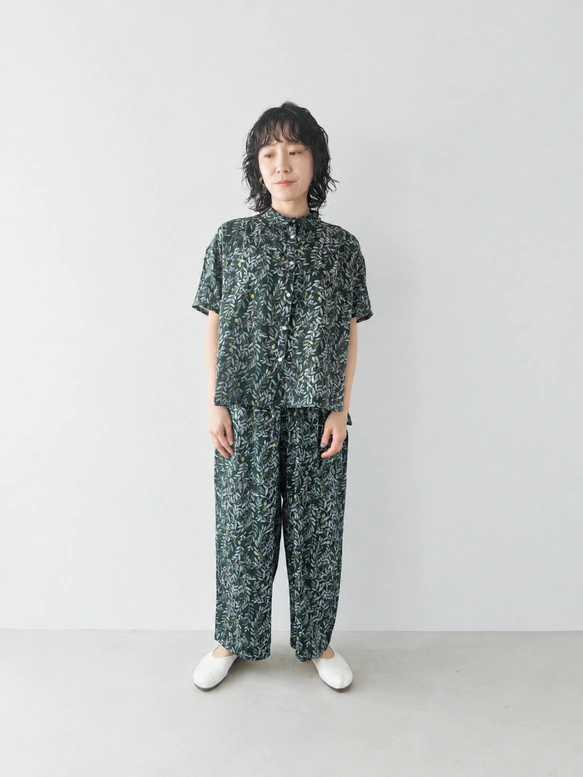 オーガニックコットンワイドパンツ　「OLIVE」