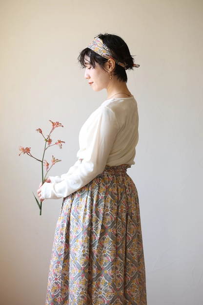 オーガニックコットンスカート 　「FLOWER」