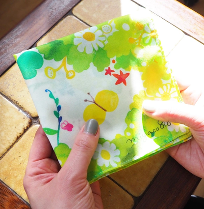 "Uraraka" Watercolor Handkerchief, also usable as a scarf