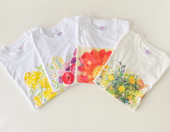 水彩画を着るTシャツ　「春を待ってる」