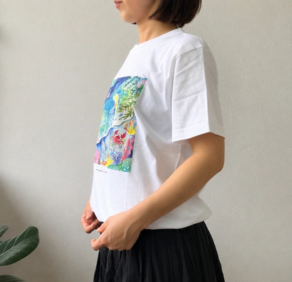 水彩画を着るTシャツ　「深海の人魚姫」