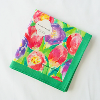 Watercolor Handkerchief Scarf "pastel tulip"