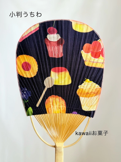 雙面布面小判團扇