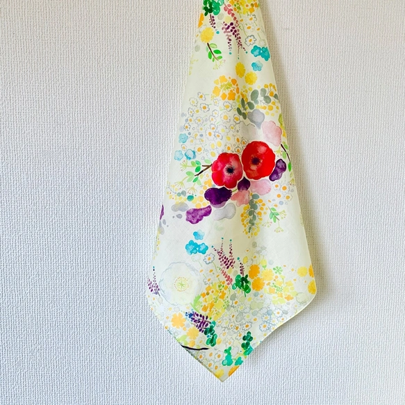 Watercolor Handkerchief That Doubles As a Scarf: "Waiting for Spring"