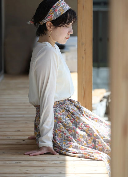 オーガニックコットンスカート 　「FLOWER」