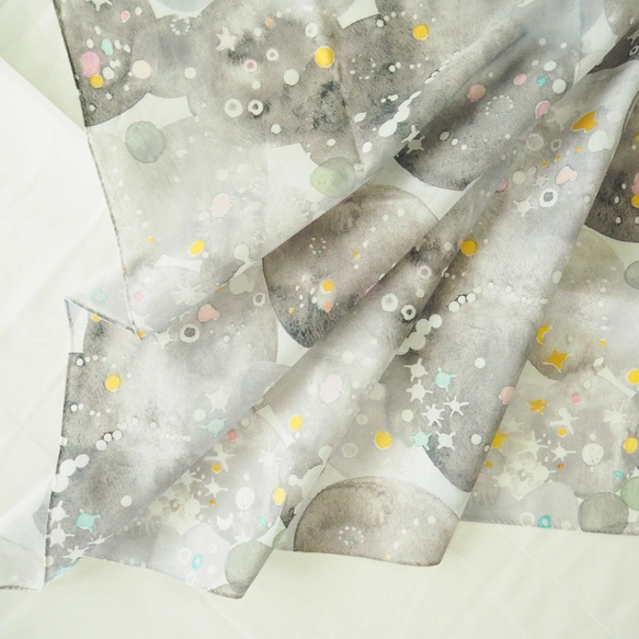 "Star Sand" Watercolor Handkerchief that Doubles as a Scarf