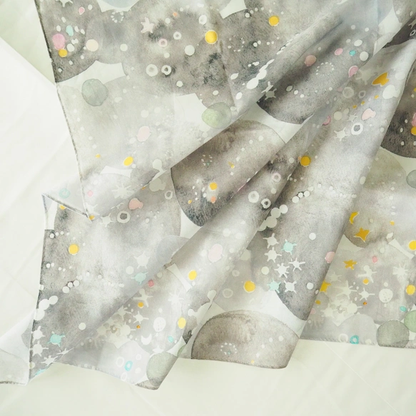 "Star Sand" Watercolor Handkerchief that Doubles as a Scarf