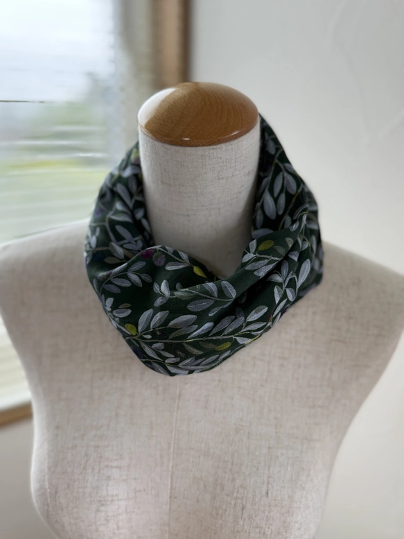 オーガニックコットンのストール　「OLIVE」