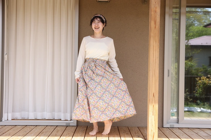 オーガニックコットンスカート 　「FLOWER」