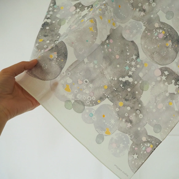 "Star Sand" Watercolor Handkerchief that Doubles as a Scarf