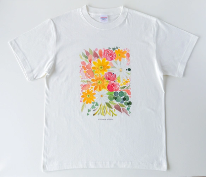 水彩画を着るTシャツ　「花束」