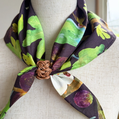Watercolor Handkerchief "Friends with Birds" that Doubles as a Scarf