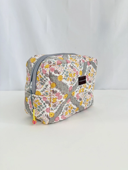 Quilted Pouch L "FLOWER"