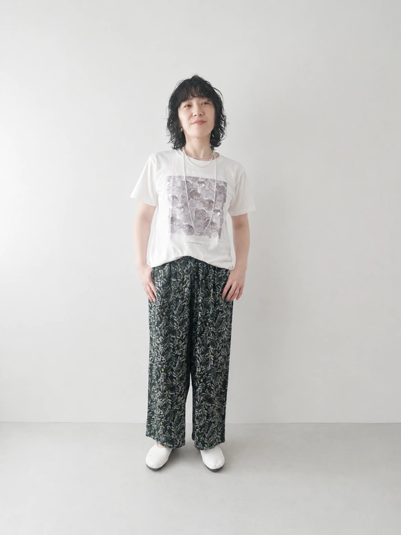 オーガニックコットンワイドパンツ　「OLIVE」