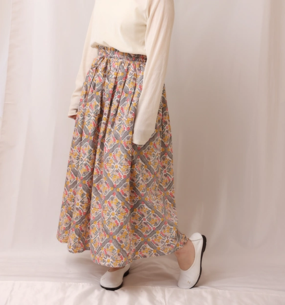 オーガニックコットンスカート 　「FLOWER」