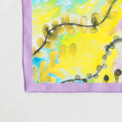 Watercolor handkerchief that doubles as a scarf: "The Deep Sea Mermaid Princess"