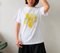 水彩画を着るTシャツ　「ミモザ」