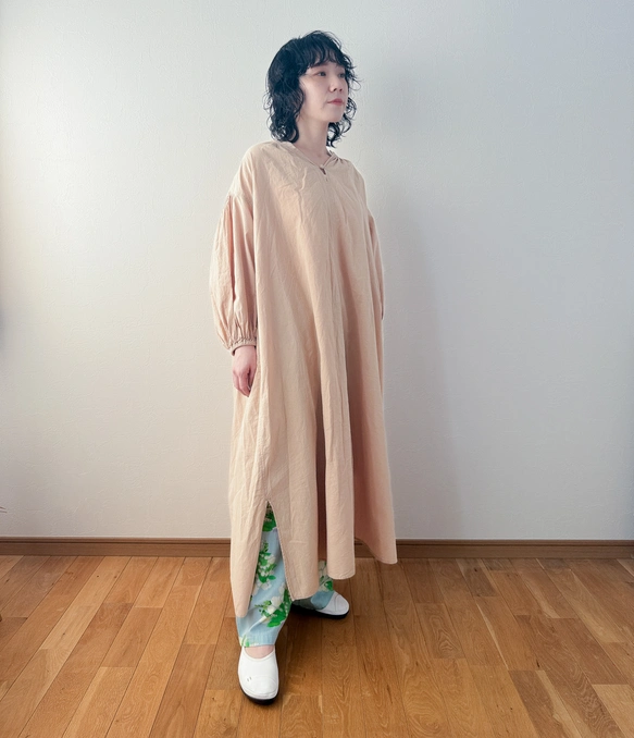 オーガニックコットンワイドパンツ　「すずらん」