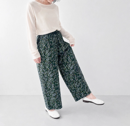 オーガニックコットンワイドパンツ　「OLIVE」